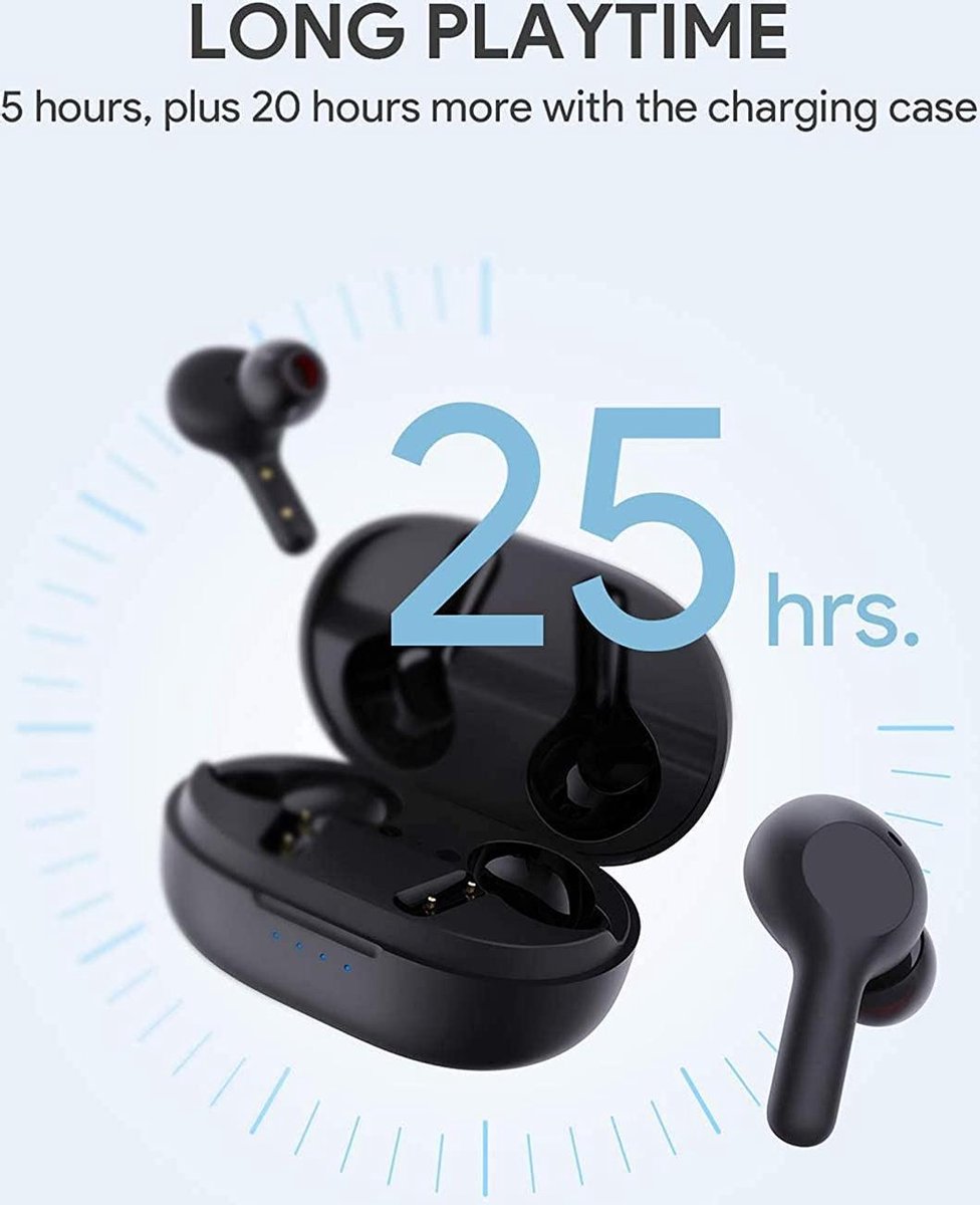 Aukey Draadloze In-ear Oordopjes - 5 uur Speeltijd - Zwart