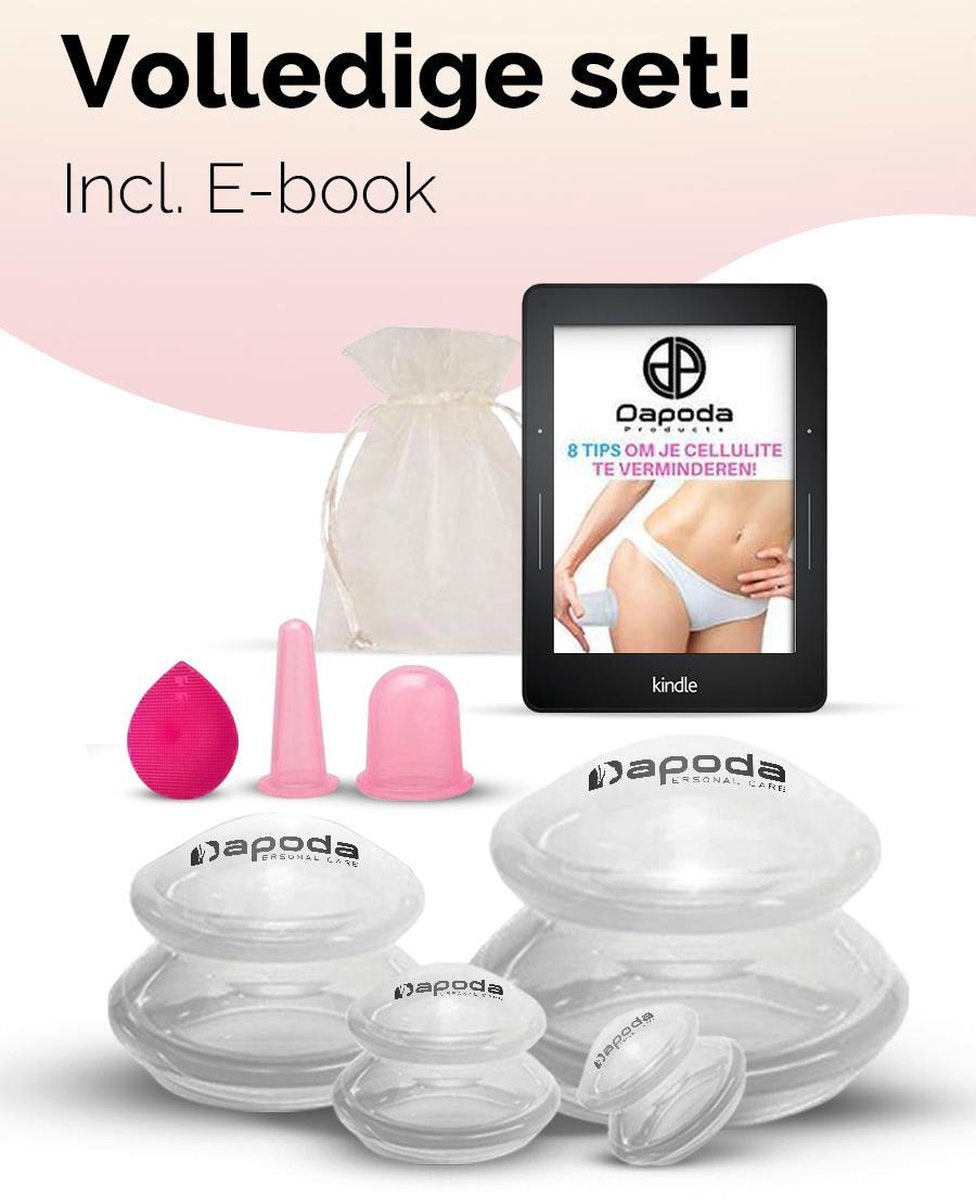 Dapoda® Cellulite Cups – Cellulitis Behandeling – Massage – Verminderen – Set van 9