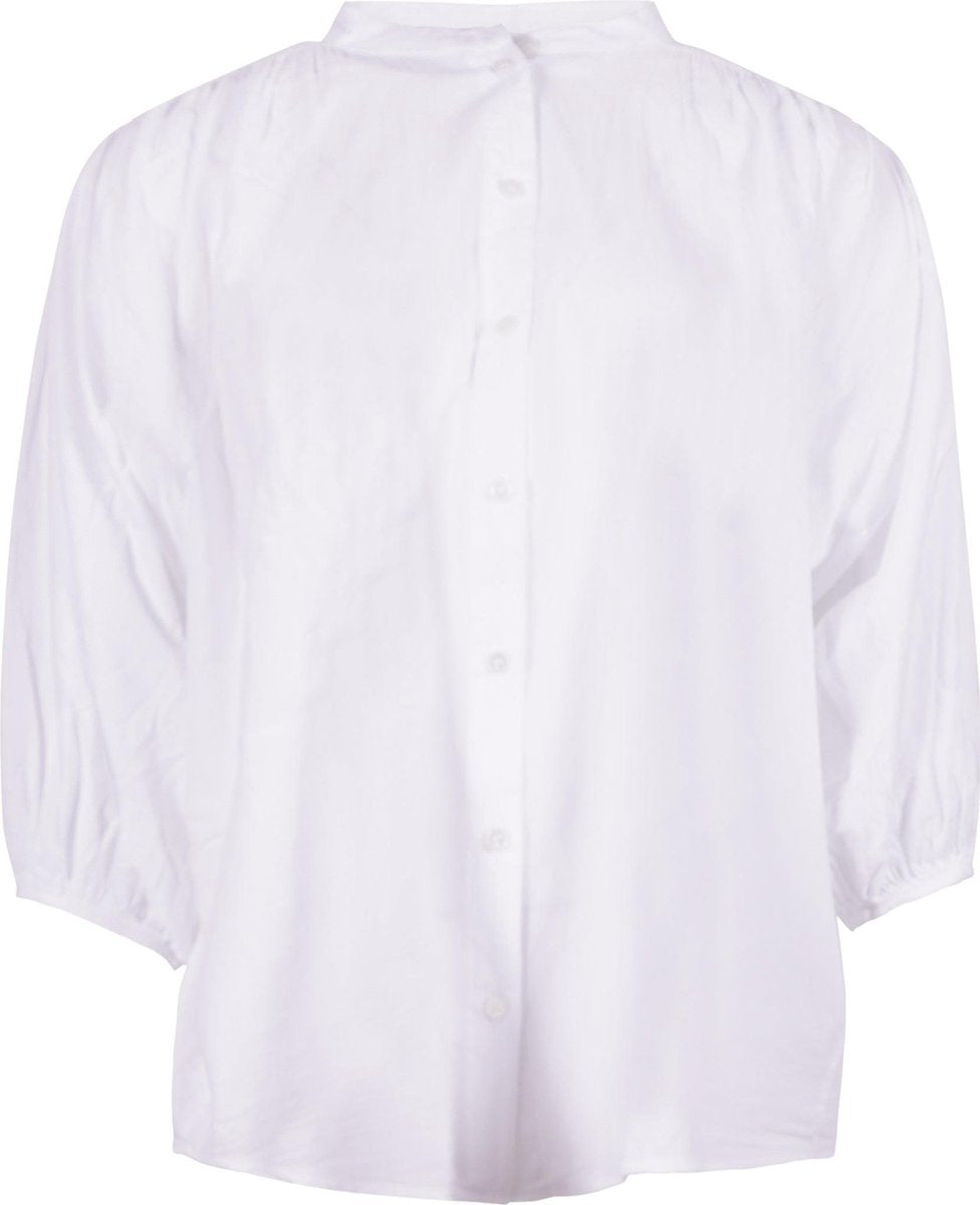 Penn & Ink Blouse Wit met Pof mouwen  dames maat L