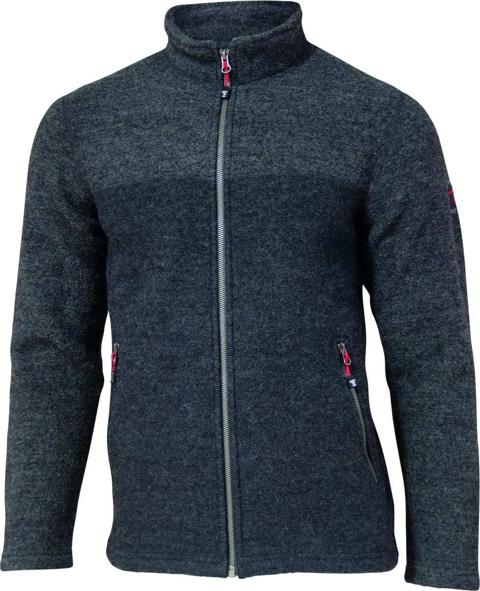 Ivanhoe Outdoorvest Jon Heren Wol Donkergrijs Maat L