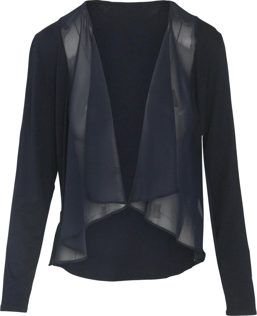 Cassis - Bolero in twee stoffen - Marineblauw