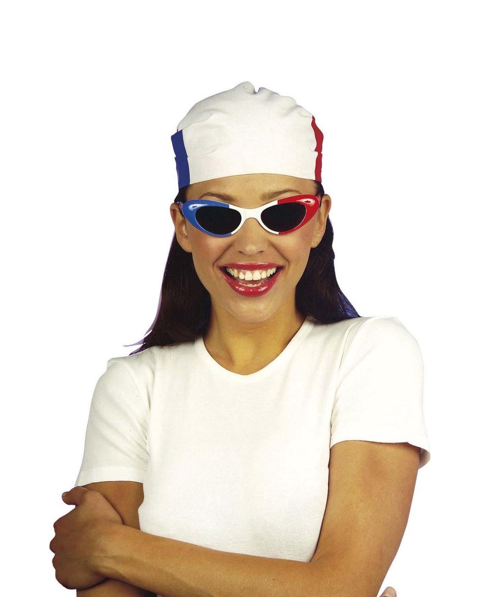 ESPA - Rood wit blauw hoofddoekje voor volwassenen - Accessoires > Haar accessoire