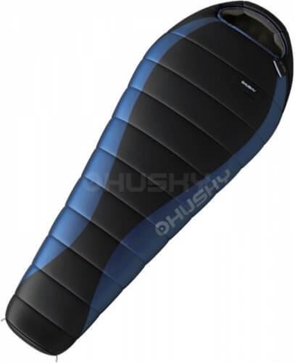 Husky mummyslaapzak Drape -20°C 220 x 85 cm - Zwart/Blauw