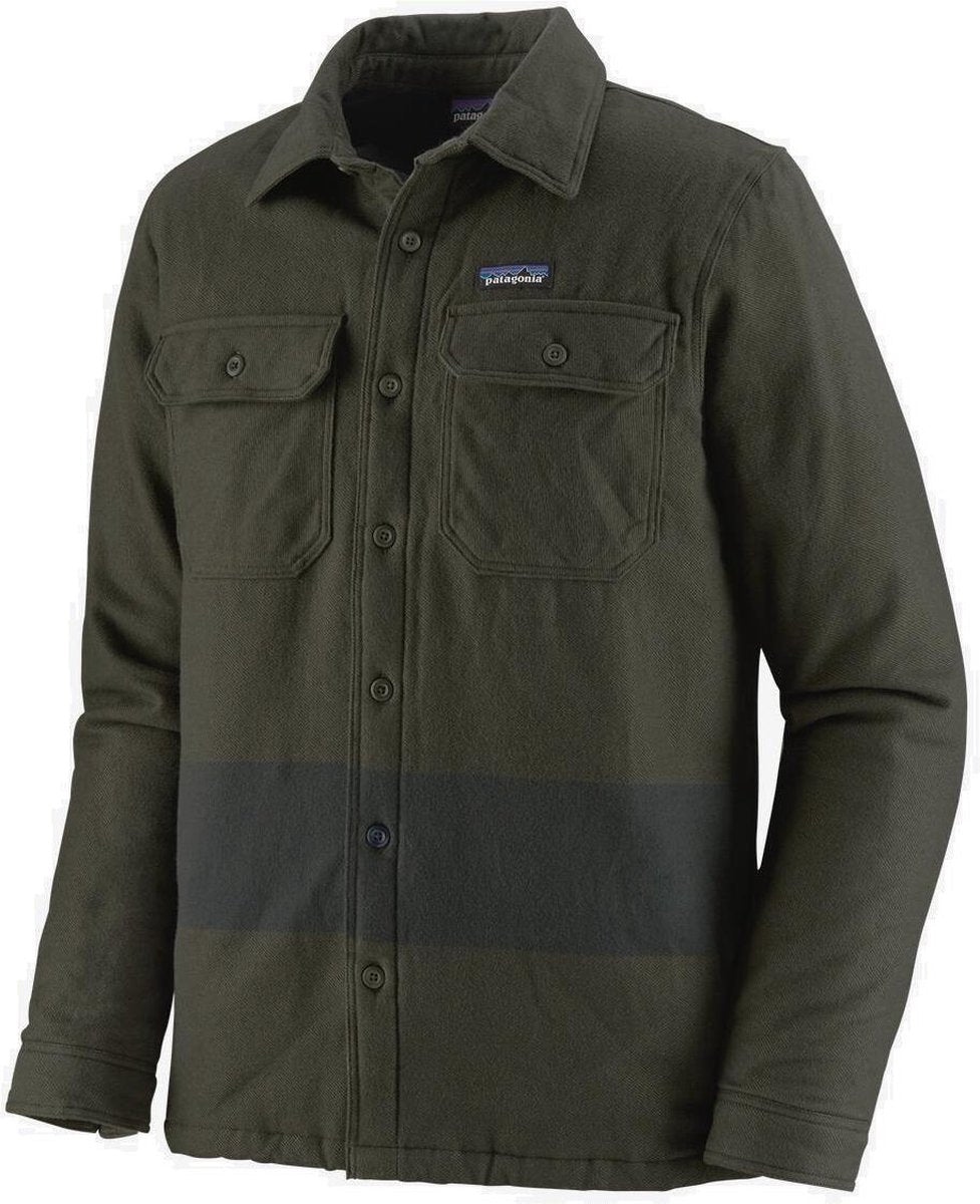 Patagonia Insulated Fjorf Flannel Jacket heren wandelblouse donkergroen