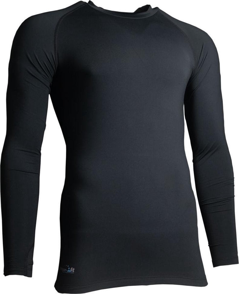 Precision Training Thermoshirt Basislaag Junior Polyester Zwart Maat L