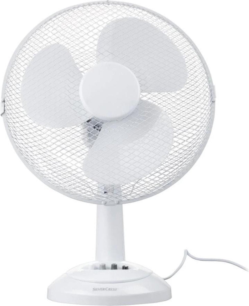 SILVERCREST® Tafelventilator - Ventilator - Koeler - Zwenkbeweging van 75 graden - 3 snelheidsniveaus - Diameter van 30 cm
