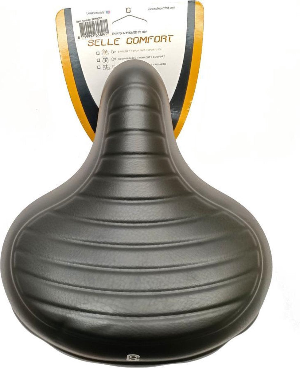 Selle Comfort zadel Wave zwart