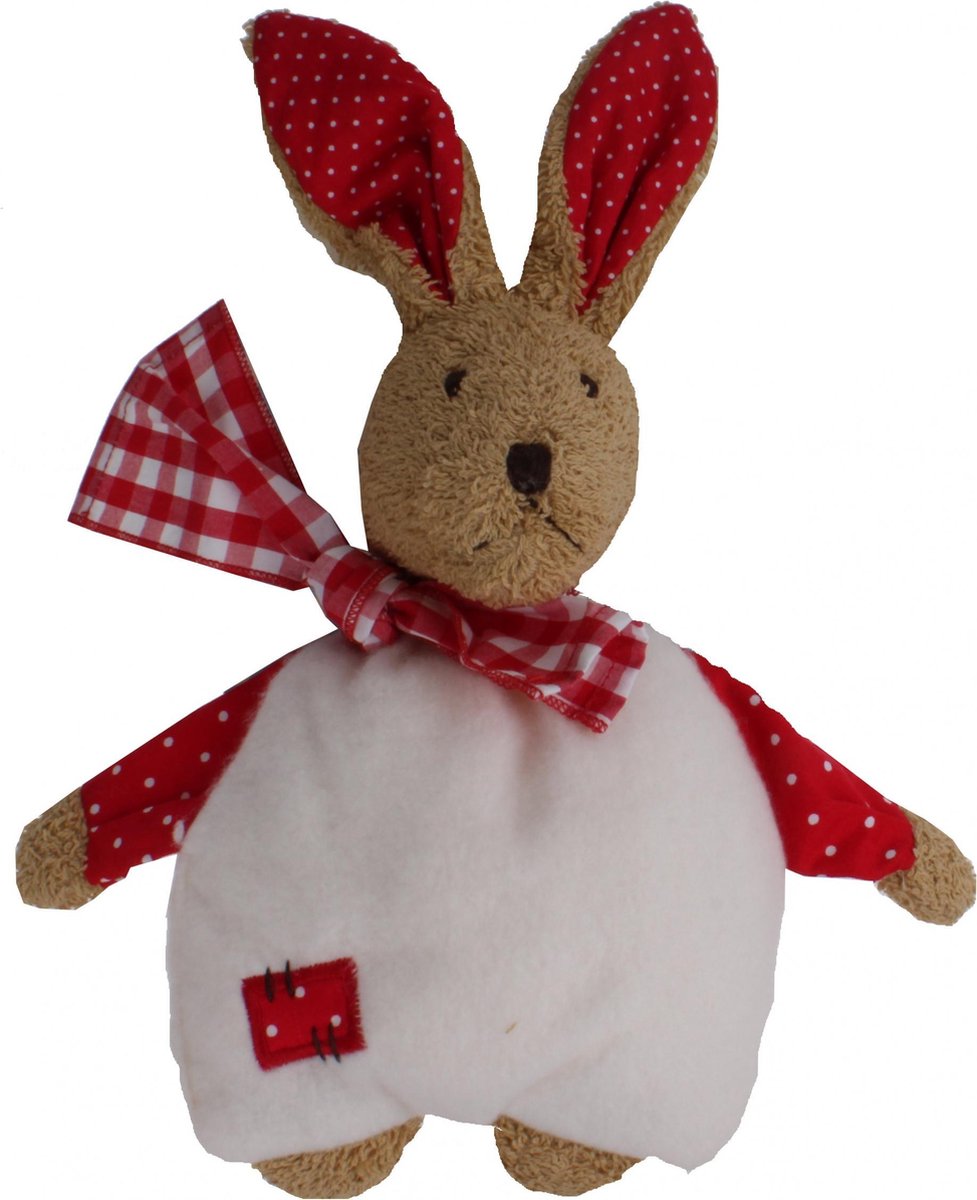 Käthe Kruse Knuffelkonijn Bruin/wit/rood 33 X 25 Cm