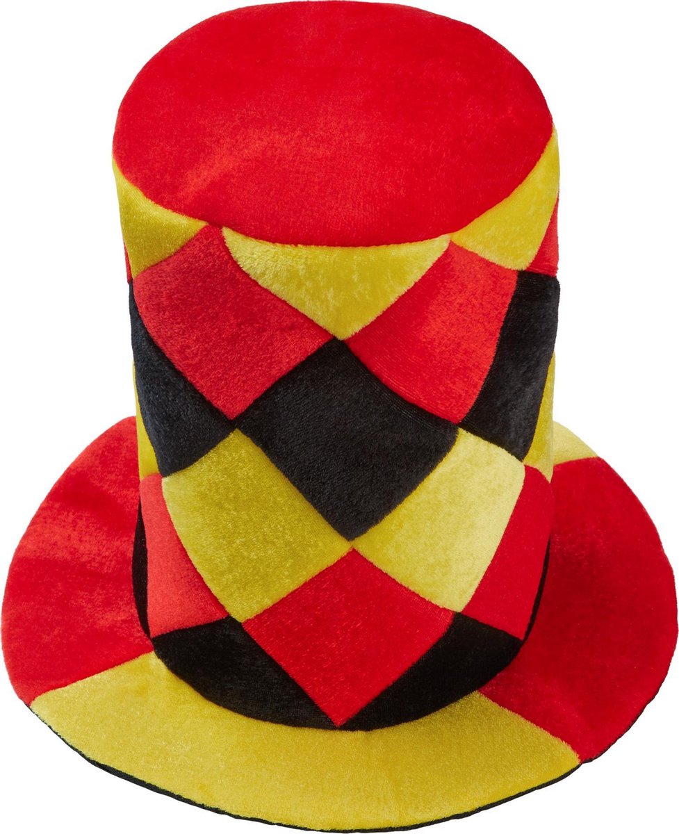 dressforfun - geruite cilindrische hoed Duitsland   - verkleedkleding kostuum halloween verkleden feestkleding carnavalskleding carnaval feestkledij partykleding - 302063