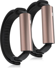 kwmobile 2x horlogeband voor Misfit Ray - siliconen band voor fitnesstracker - zwart