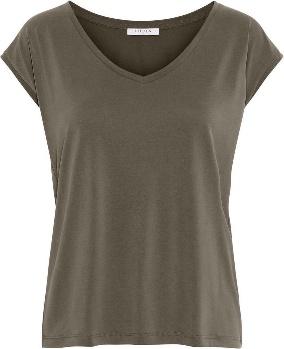 PIECES T-SHIRT KORTE MOUW Grijs L