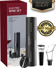 A-LABEL Elektrische kurkentrekker set - Vaderdag cadeau - Elektrische kurkentrekker wijn - Elektrische wijnopener - Wijnset - Wijn accessoires - Kurkentrekker - Elektrische kurkentrekker set - Oplaadbare Elektrische Kurkentrekker