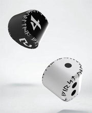 Runic Dice Set D2 white & black + D4 black & white (2)
