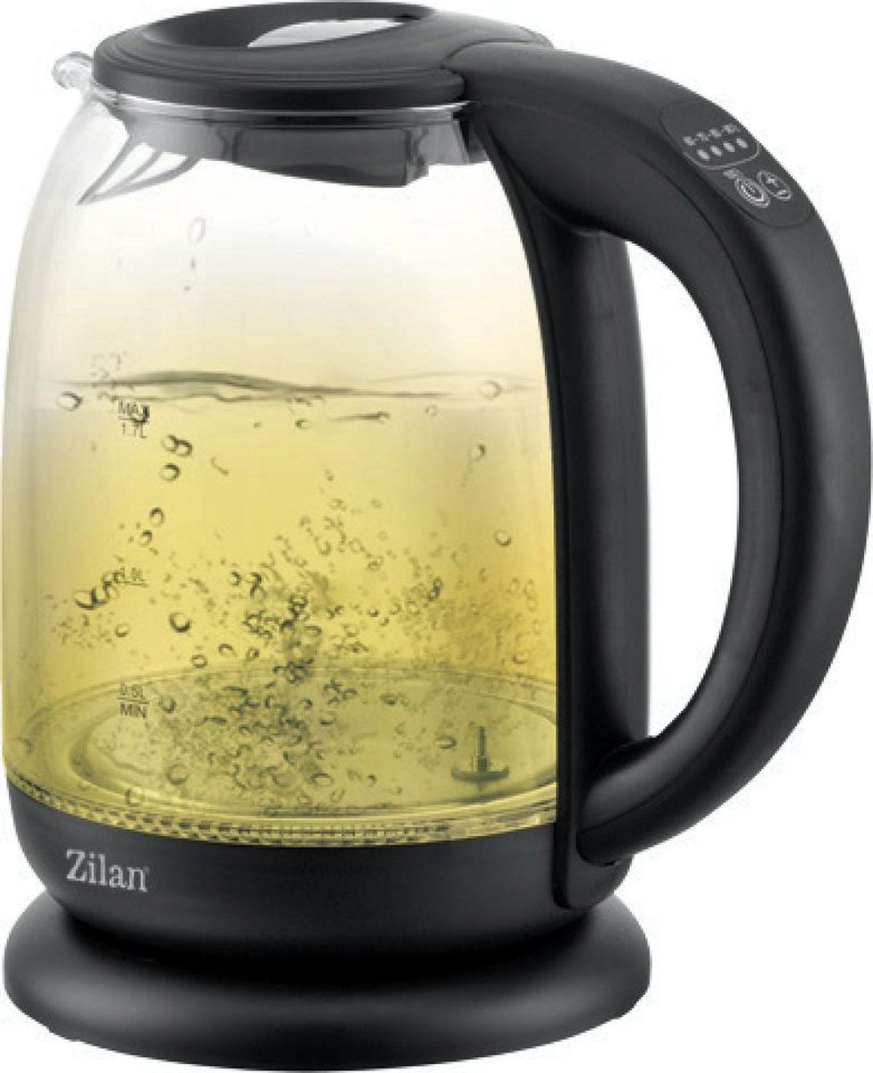 Zilan - Waterkoker - 1.7 liter - Gehard glas - led - 5 temperaturen - Kettle - warmhoudfunctie