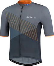 Rogelli Wielershirt KM Spike Heren - Grijs/Oranje - Maat M
