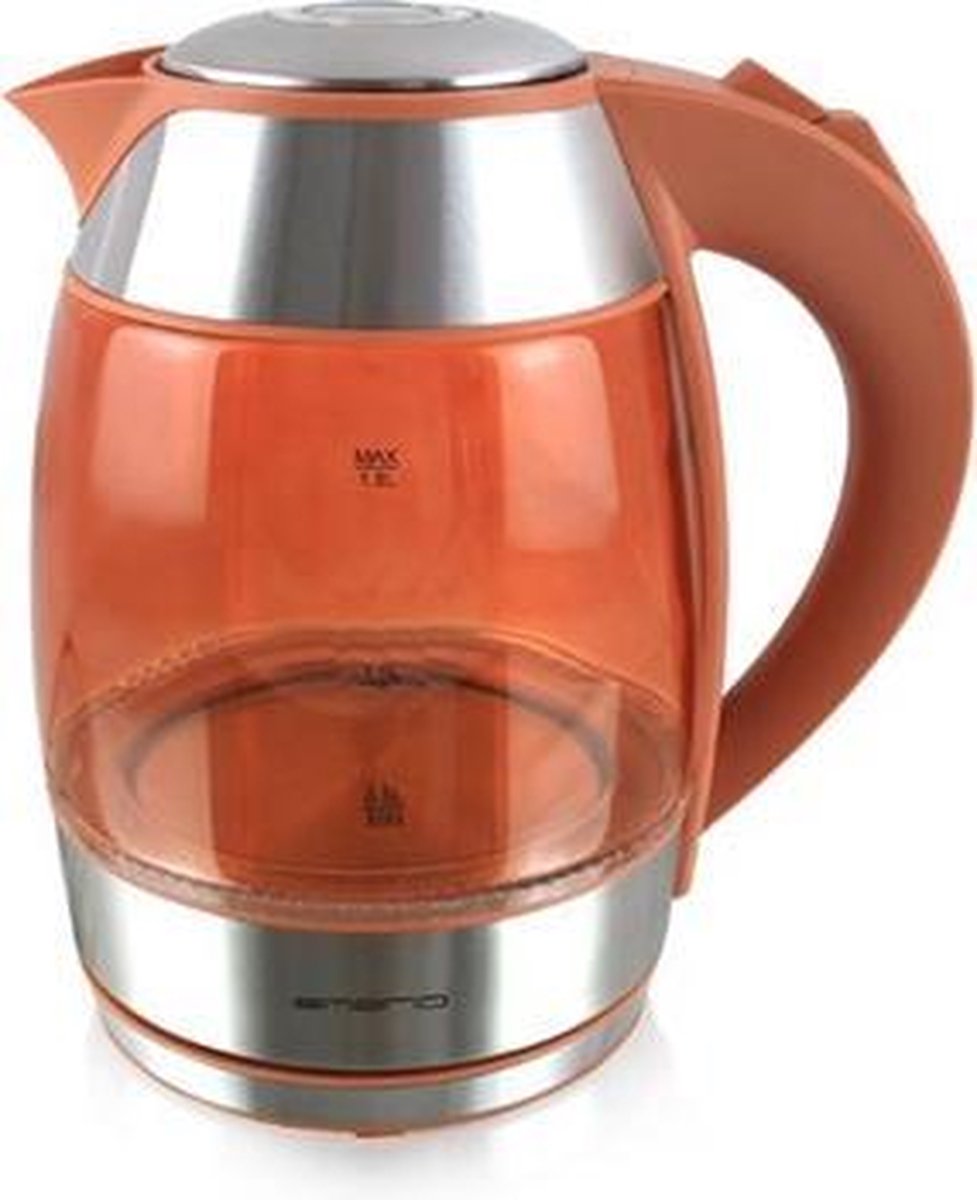 Emerio Gekleurde Glazen Waterkoker met LED-verlichting