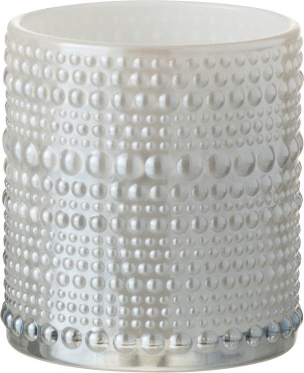 J-Line T-Lichthouder Bolletjes Glas Grijs Small