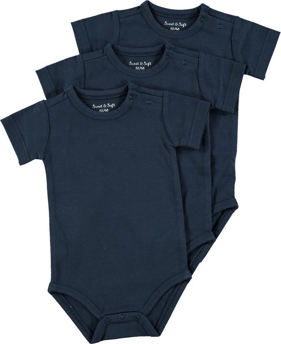 Zeeman romper biologisch katoen - maat 98/104 - blauw - 3 stuks