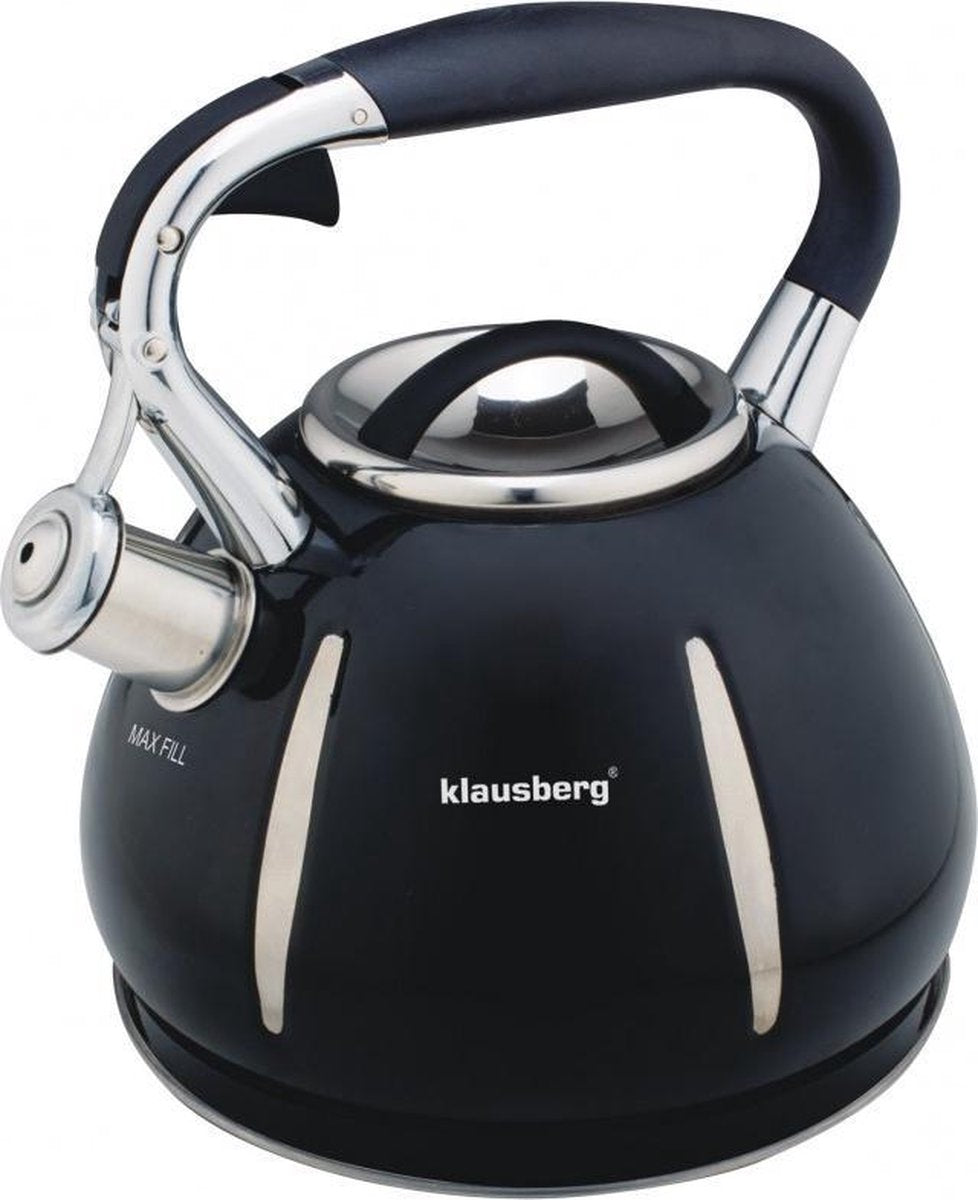 Klausberg 7051 - Fluitketel - Zwart - 3 liter