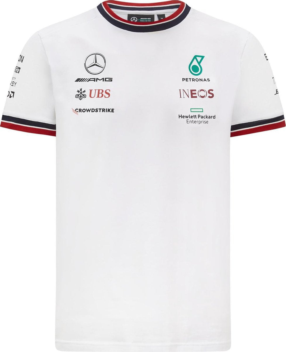 Mercedes Teamline shirt wit M 2021