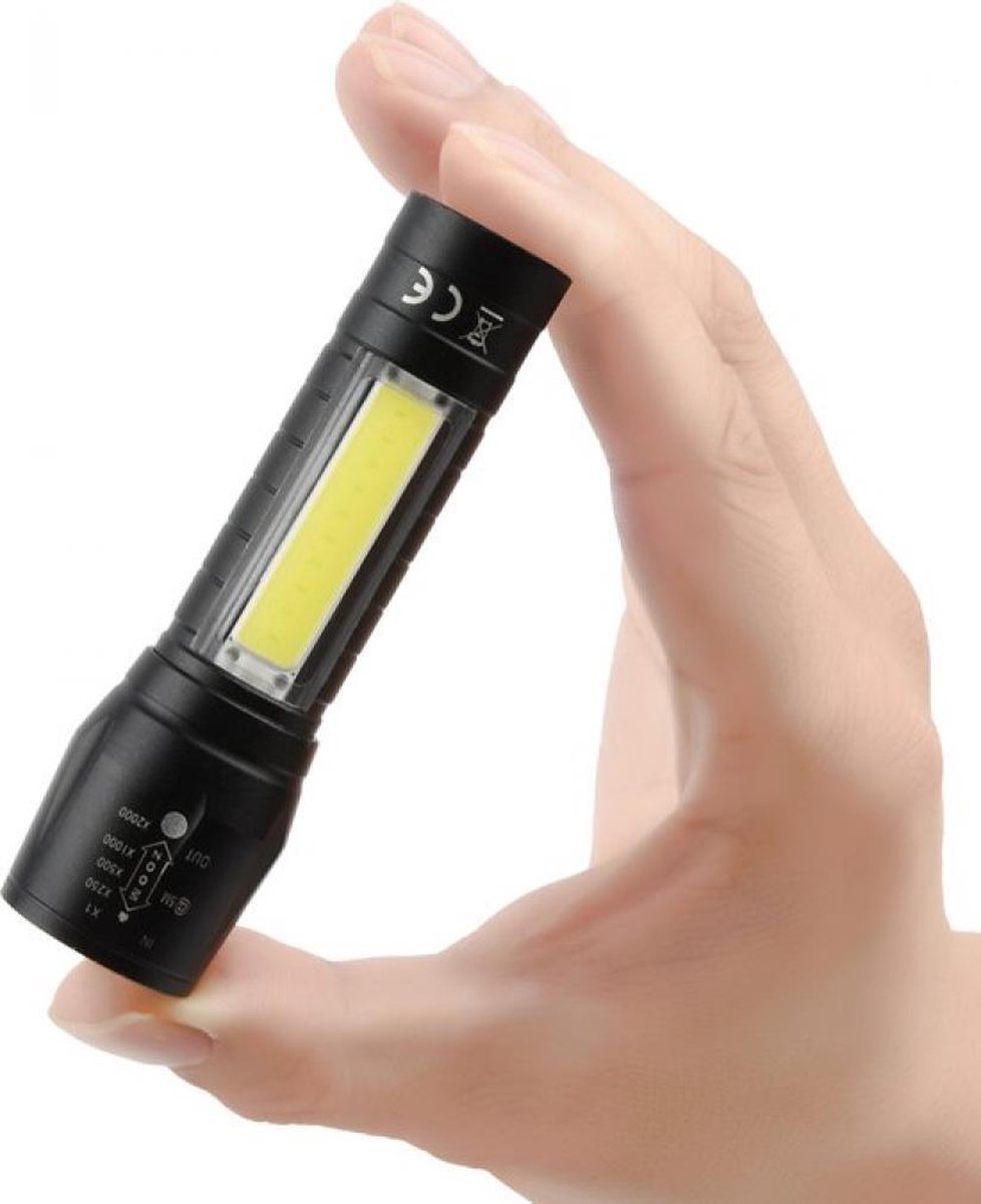 ZAKLAMP TACTICAL COB 2-IN-1 OPLAADBAAR