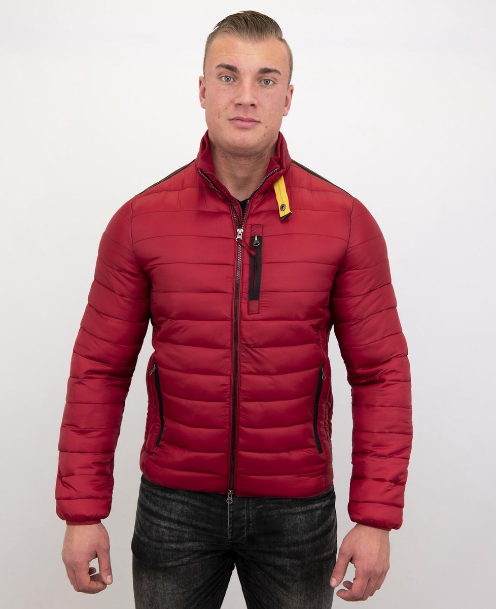 Enos Heren Korte Jas - Slim Fit - Rood - L