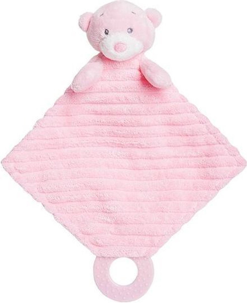 Doudou + Bijtring "Ellie" roze