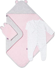 Snuz Baby bad en bed set  - Wave Rose - handdoek en slaappakje