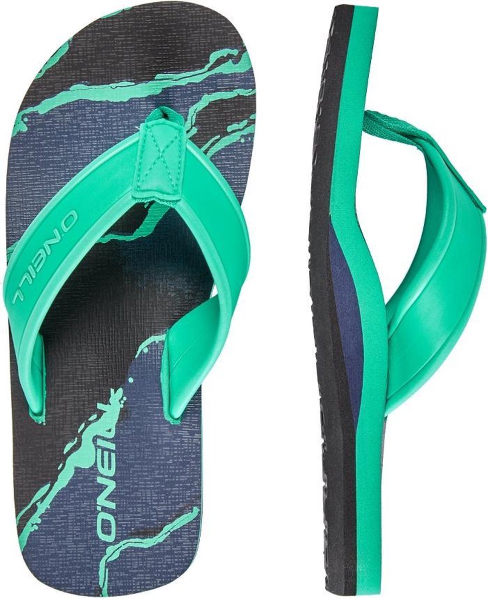 O'Neill - Slippers voor jongens - Arch Print - Donkerblauw/Geel - maat 36EU