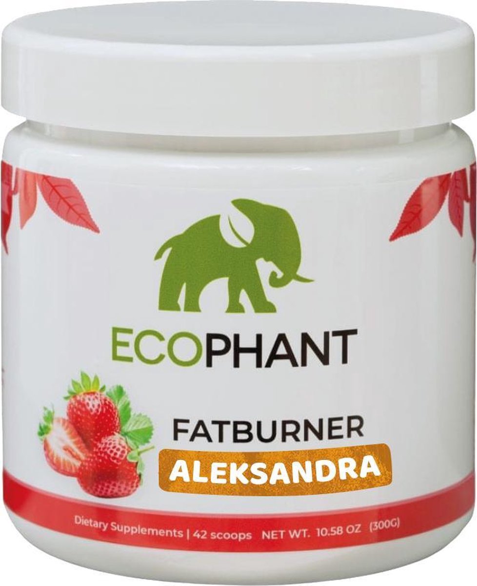 Ecophant Fatburner Stimuleert vetverbranding en remt het hongergevoel -100% Verantwoord Afvallen - 300 g Strawberry
