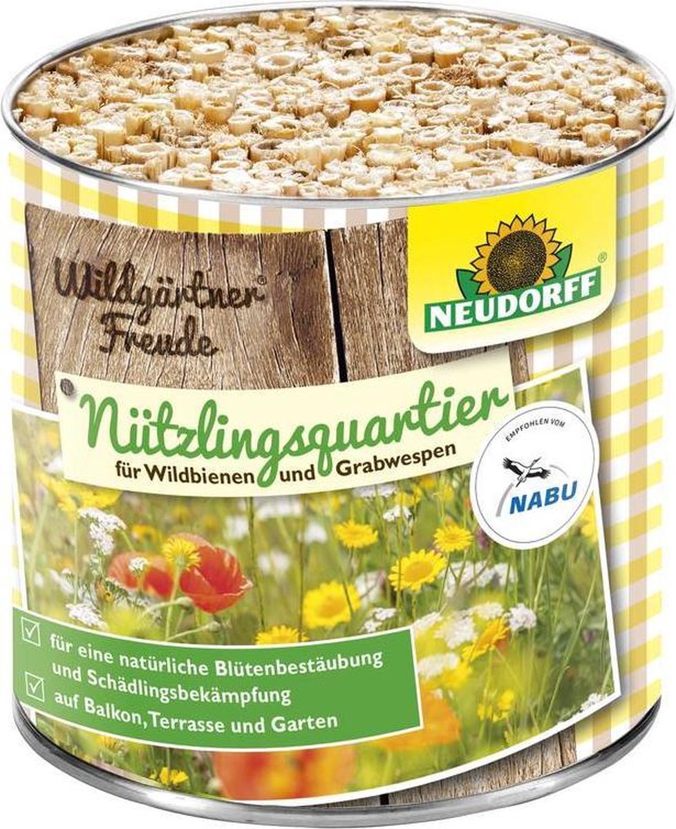 Neudorff Insectenverblijf voor wilde bijen en graafwespen WildgärtnerFreude (Wilde Tuinders Vreugde)