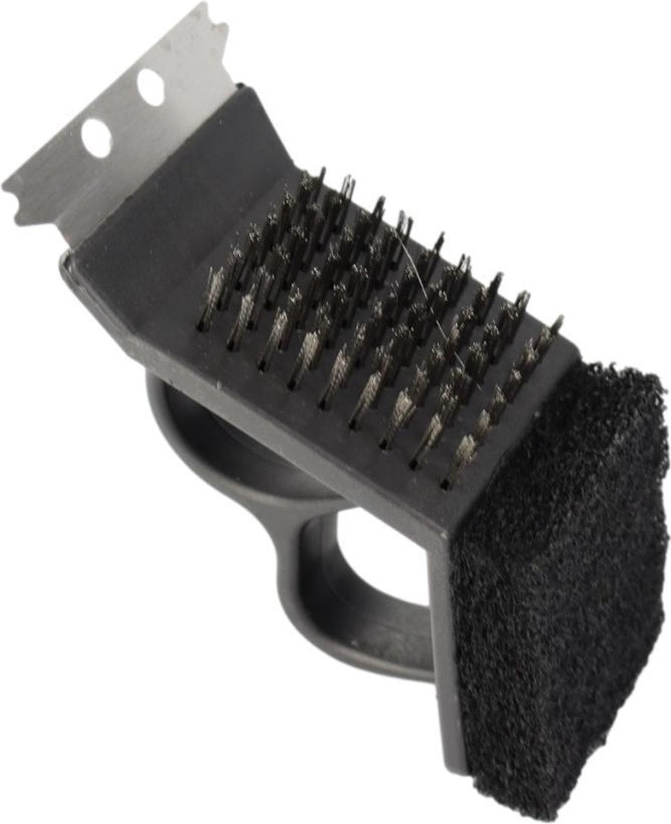 Borstel voor barbecue - bbq - schraper - staalborstel - 3 in 1