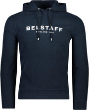 Belstaff Trui Blauw Getailleerd - Maat XXL - Heren - Herfst/Winter Collectie - Katoen