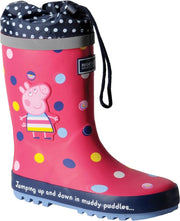 Regatta Regenlaarzen - Maat 29 - Unisex - roze/donkerblauw/geel/wit
