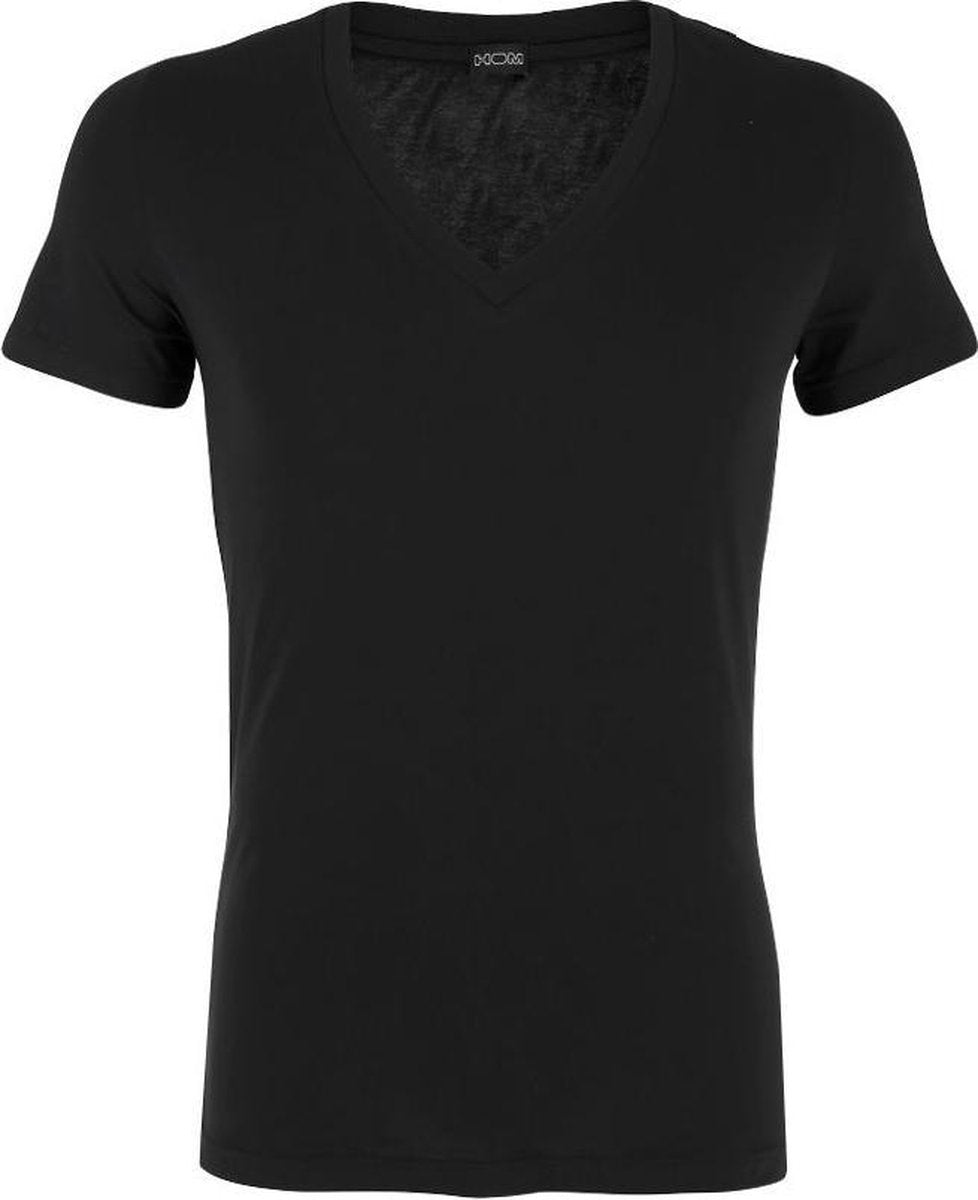 HOM supreme cotton V-hals shirt zwart  - L