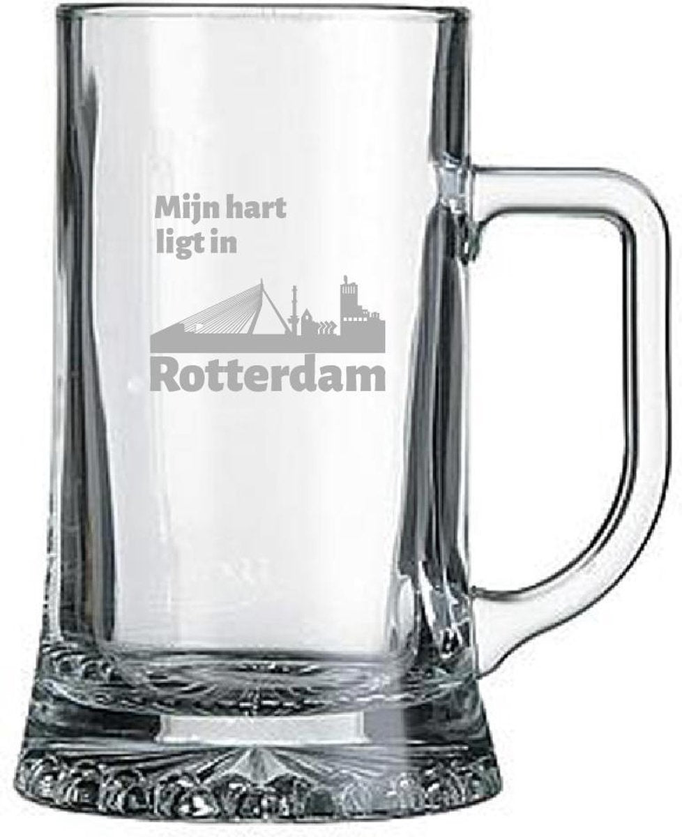 Gegraveerde Bierpul 50 cl Rotterdam