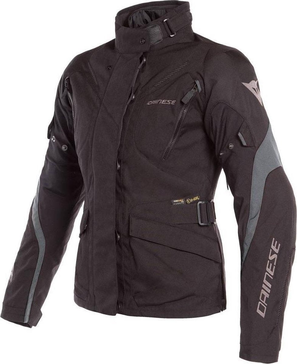 Dainese Tempest 2 D-Dry Lady Light Gray Black Tour Red Textile Motorcycle Jacket 40
