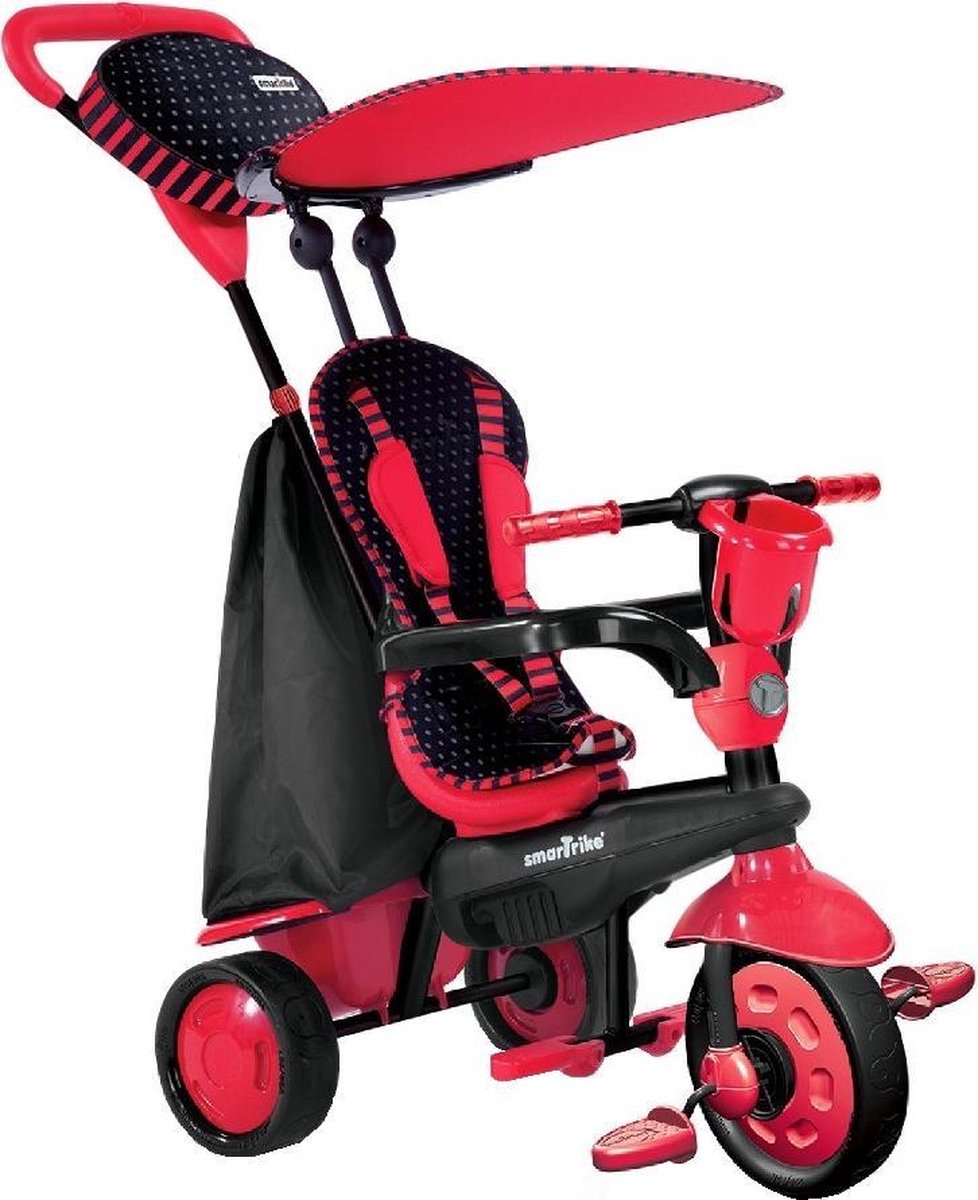 Smartrike 4-in-1-driewieler Spark Red - Driewieler - Unisex - Rood;Zwart