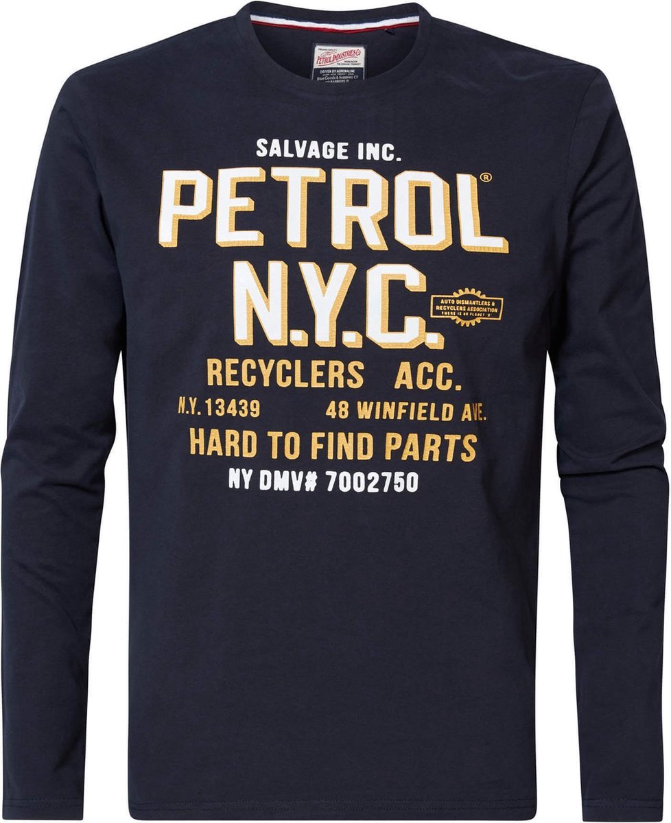 Petrol Industries - Heren Artwork T-shirt - Blauw - Maat XS