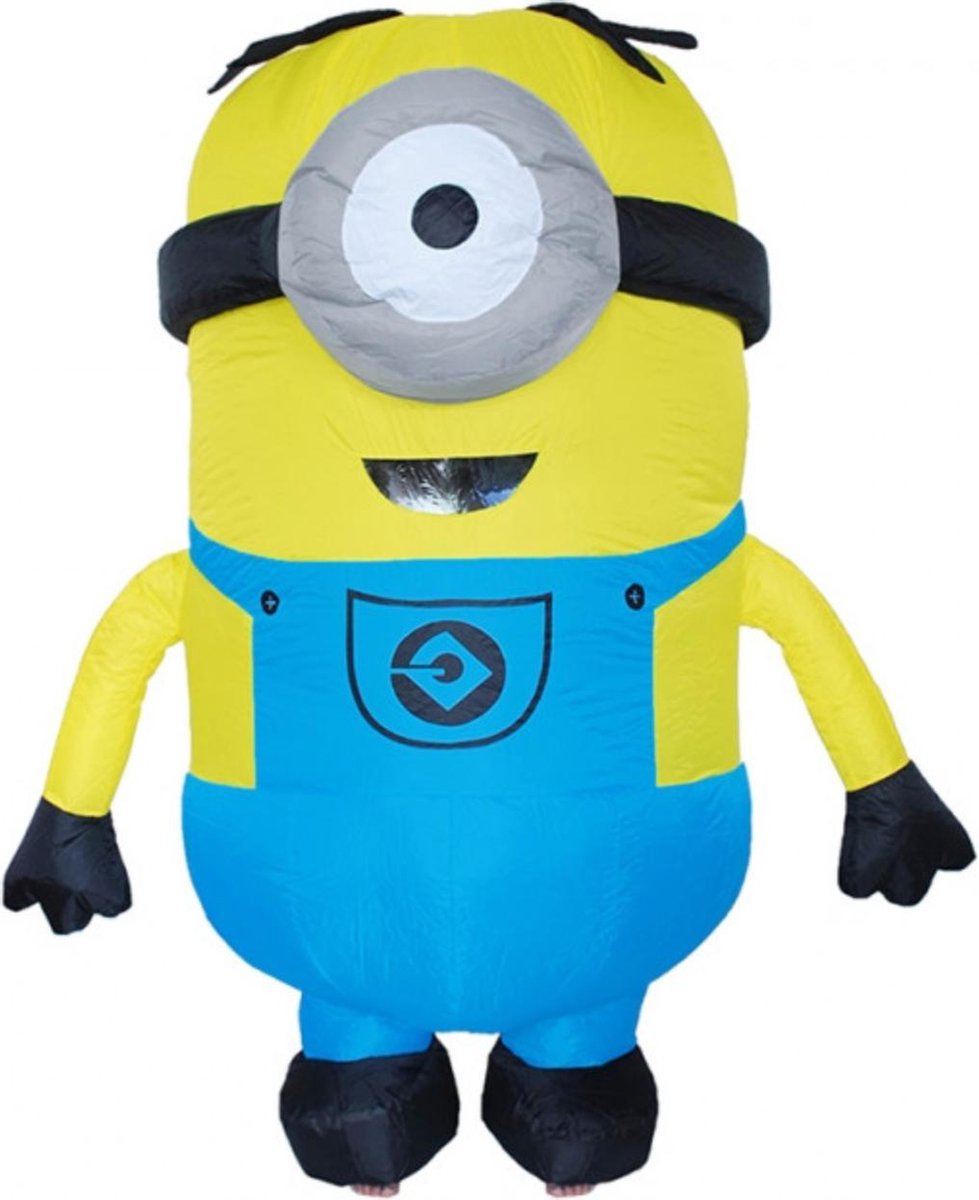 Opblaasbaar Minion 1-oog kostuum mascotte pak - one size - pak