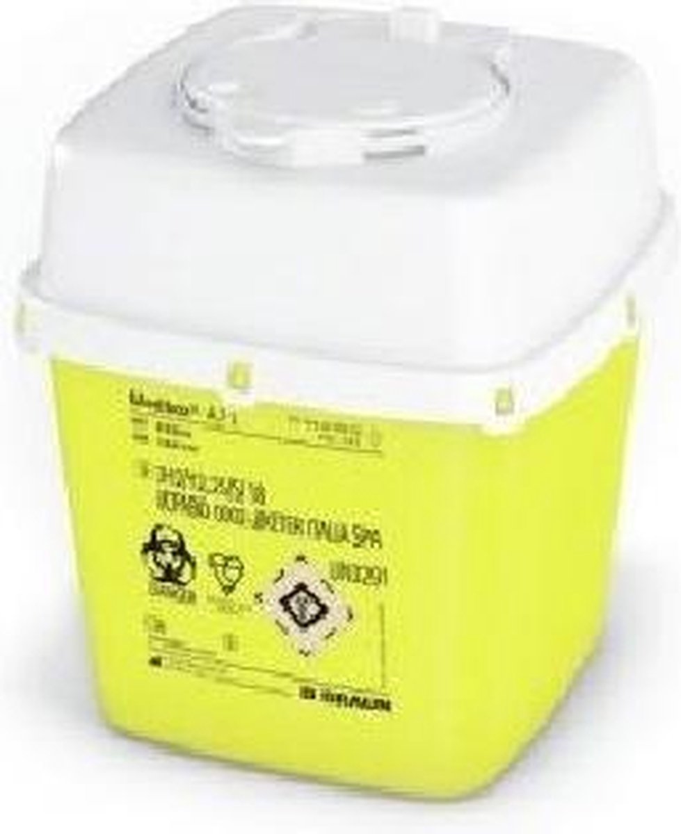 Careline medibox canule afvoercontainer - geel/wit - 2