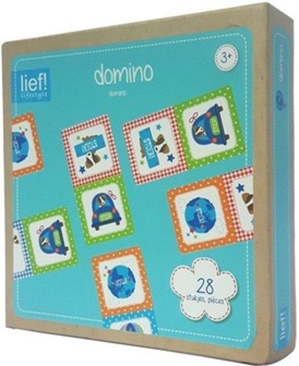 Lief! Jongens Domino Stoer blauw