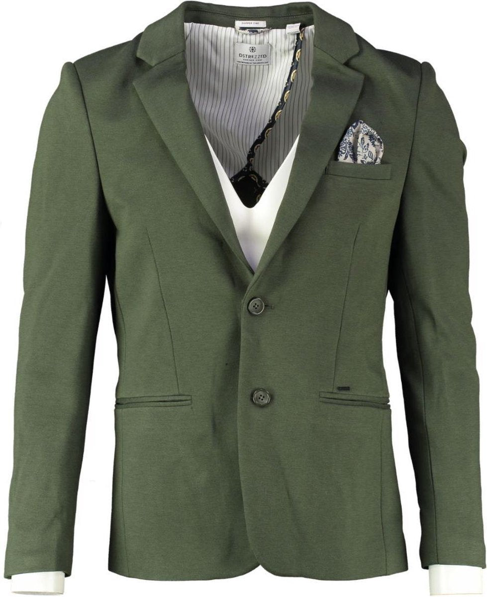 Dstrezzed groen slim fit stretch colbert - valt kleiner - Maat M
