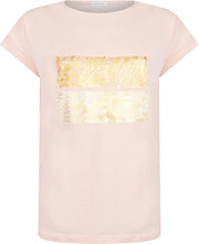 Tramontana | T-Shirt met Art Deco Print | Peach | Maat L