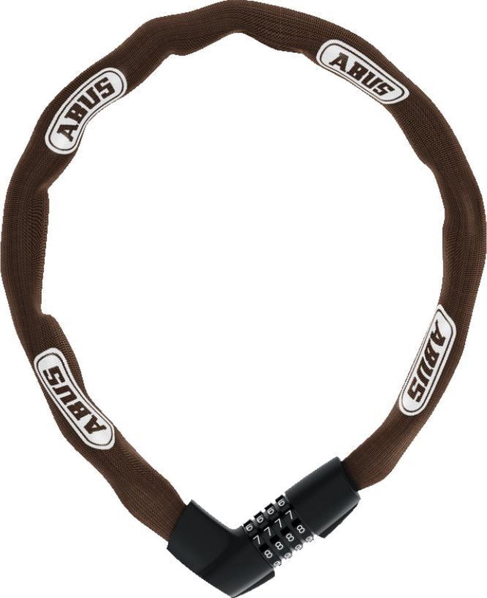 KETTING MET CIJFERSLOT 1385/85  ABUS TRESOR BRUIN
