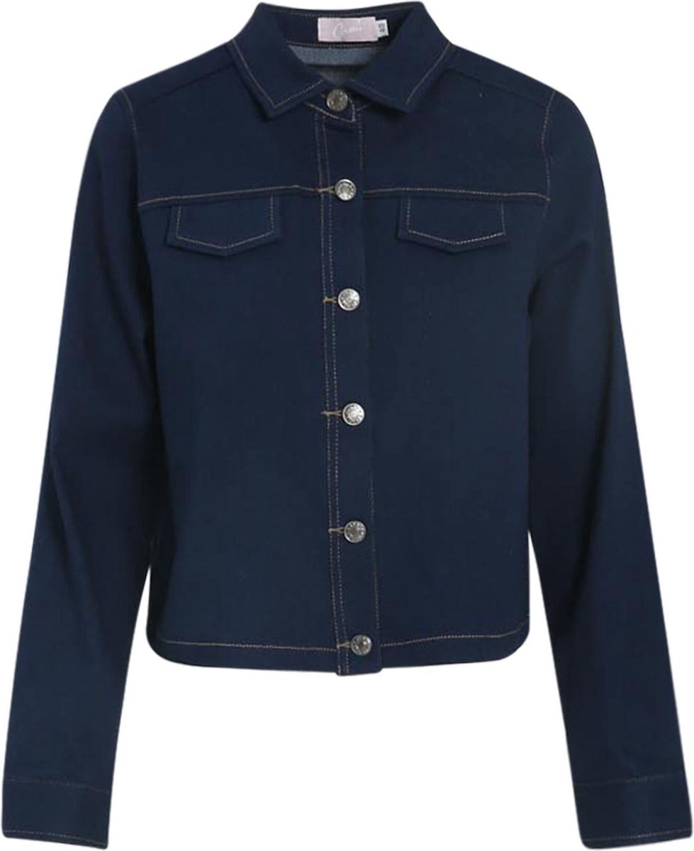 Cassis - Jasje in tricot met jeanslook - Denim