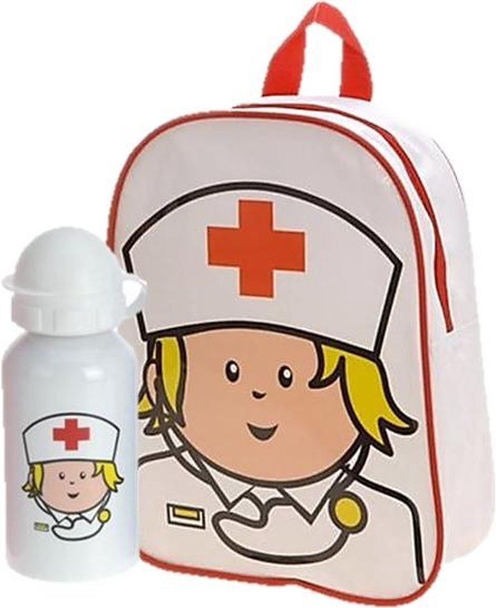 Rugtasje en drinkbeker verpleegster