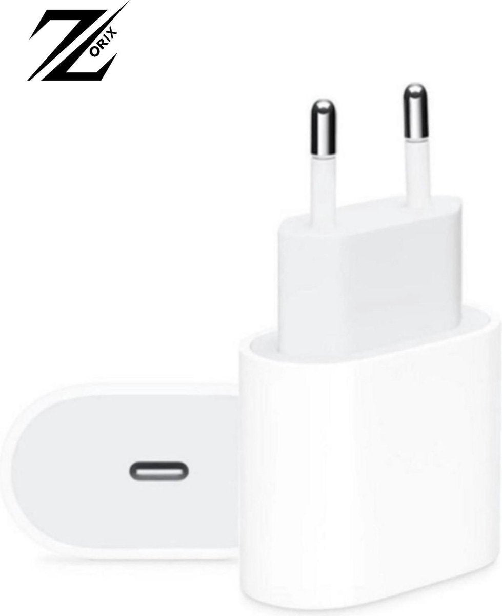 ZORIX® - USB-C adapter 20W Snellader - Fast Charger-Geschikt voor iphone 12 Mini
