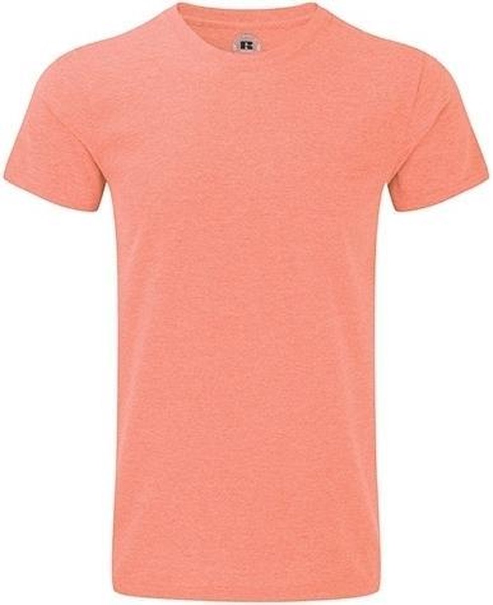 Basic heren T-shirt koraal rood S (48)