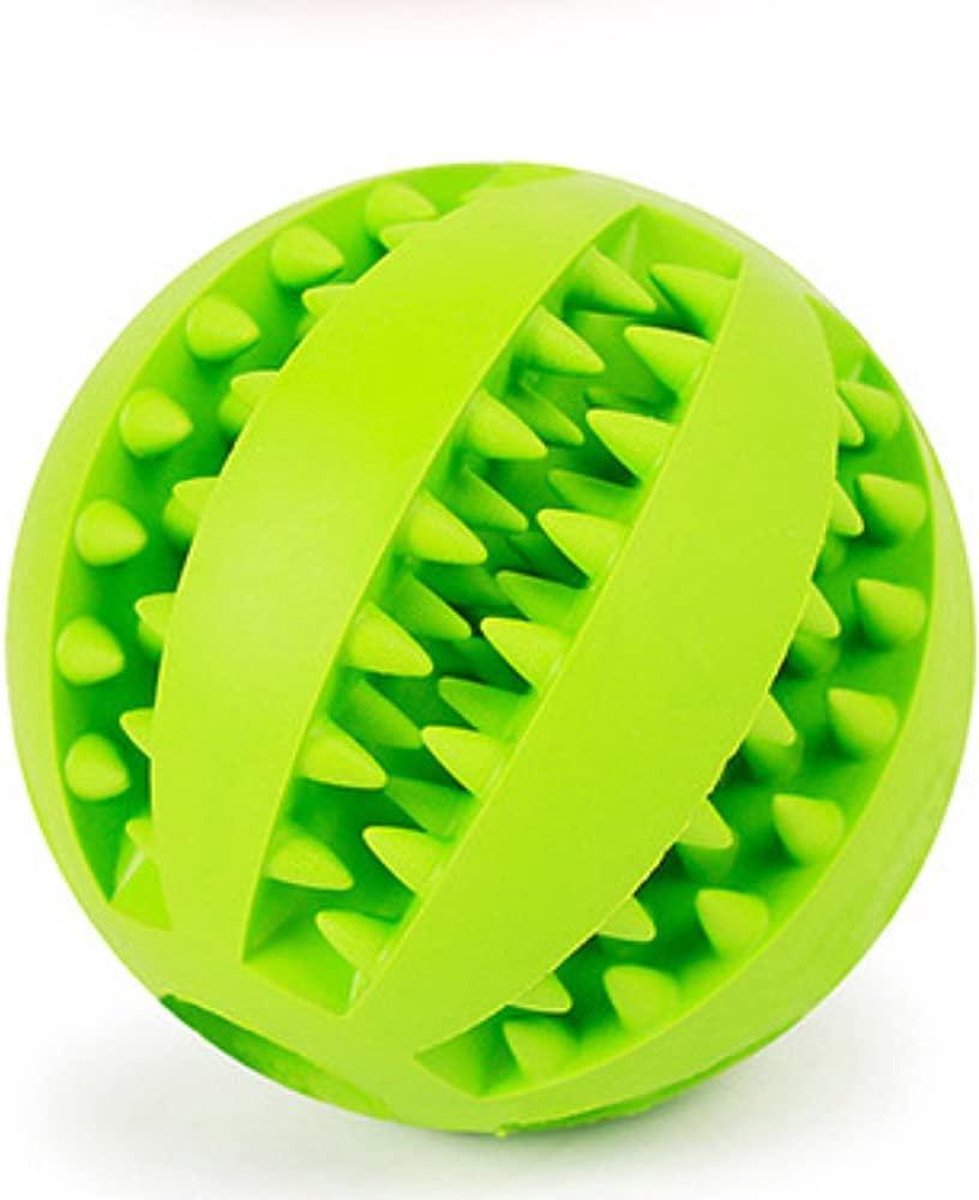 Doodadeals® Hondenbal – Snackbal Hond – Voerbal Hond – Voerbal Kat – Snackbal Kat – Hondenspeelgoed – Hondenspeeltjes – Hondenspeelgoed Intelligentie – Groen - ø 7 cm